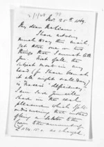 12 pages written 25 Nov 1869 by George Sisson Cooper to Sir Donald McLean, from Inward letters - George Sisson Cooper