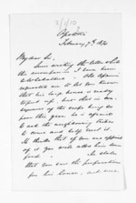 2 pages written 7 Feb 1874 by Herbert William Brabant in Opotiki to Sir Donald McLean, from Inward letters - H W Brabant