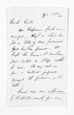 4 pages written by Francis Dart Fenton to Sir Donald McLean, from Inward letters - F D Fenton