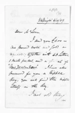 2 pages written 6 Oct 1859 by Stephen Carkeek in Wellington to Sir Donald McLean, from Inward letters - Surnames, Cam - Car