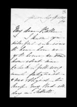 3 pages written 1864-1874 by Catherine Isabella McLean and Catherine Hart in Glenorchy to Sir Donald McLean, from Inward family correspondence - Catherine Hart (sister); Catherine Isabella McLean (sister-in-law)