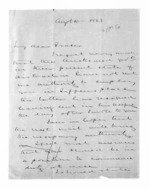 2 pages written 10 Aug 1863 by Sir Donald McLean, from Inward letters - Surnames, Fra - Fri