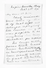 3 pages written 21 Feb 1876 by Sir Donald McLean in Napier City, from Outward drafts and fragments