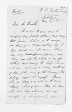 4 pages written 27 Nov 1875 by Francis Dart Fenton in Auckland Region to Sir Donald McLean, from Inward letters - F D Fenton