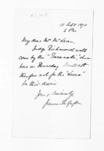 2 pages written 15 Sep 1873 by Sir James Fergusson in New Zealand to Sir Donald McLean, from Inward letters - Sir James Fergusson (Governor)