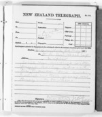 1 page written 26 May 1876 by Sir Donald McLean in Alexandra to William Kentish McLean in Napier City, from Native Minister and Minister of Colonial Defence - Outward telegrams