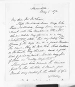 6 pages written 3 May 1870 by Colonel William Charles Lyon in Hamilton City to Sir Donald McLean, from Inward letters -  W C Lyon