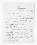 3 pages written 5 Oct 1844 by Thomas Spencer Forsaith to Sir Donald McLean in Taranaki Region, from Inward letters - Surnames, Foo - Fox