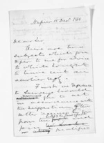 3 pages written 18 Dec 1866 by Sir Donald McLean in Napier City, from Outward drafts and fragments