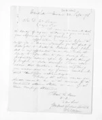 1 page written 22 Sep 1876 by W G Cellem in Waikato Region to Sir Donald McLean, from Inward letters - Surnames, Car - Cha