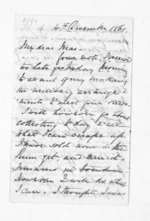 3 pages written 4 Dec 1861 by Captain Walter Charles Brackenbury to Sir Donald McLean, from Inward letters -  W C Brackenbury