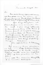 2 pages written 13 Sep 1860 by Sir Donald McLean, from Secretary, Native Department - War in Taranaki and Waikato and  King Movement