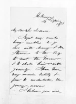 3 pages written 29 Apr 1876 by John Webster to Sir Donald McLean, from Inward letters - Surnames, Web - Wee