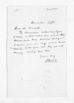 1 page written 23 Dec 1875 by John Sheehan to Sir Donald McLean, from Inward letters - Surnames, Sey - She
