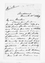 2 pages written 18 Mar 1869 by Dr Daniel Pollen in Auckland Region to Sir Donald McLean, from Inward letters - Daniel Pollen