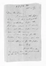 1 page written 21 Oct 1873 by Bingham Arthur Ferard to Sir Donald McLean, from Inward letters - B A Ferard