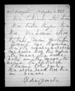 1 page written 4 Feb 1883 by Rora Poneke, from Documents in Maori