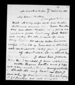 4 pages written 9 Feb 1861 by Alexander McLean in Maraekakaho to Sir Donald McLean, from Inward family correspondence - Alexander McLean (brother)