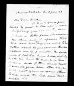 3 pages written 3 Jun 1863 by Alexander McLean in Maraekakaho to Sir Donald McLean, from Inward family correspondence - Alexander McLean (brother)