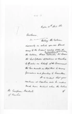 2 pages written 28 Apr 1860 by an unknown author in Raglan to Kawhia, from Secretary, Native Department - War in Taranaki and Waikato and  King Movement