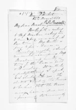 3 pages written 12 Mar 1863 by Henry Robert Russell in Herbert, Mount to Sir Donald McLean, from Inward letters - H R Russell