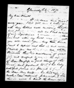4 pages written 5 Feb 1870 by Archibald John McLean in Glenorchy to Sir Donald McLean, from Inward family correspondence - Archibald John McLean (brother)