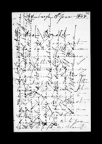 4 pages written 15 Jun 1847 by Catherine Isabella McLean in Edinburgh to Sir Donald McLean, from Inward family correspondence - Catherine Hart (sister); Catherine Isabella McLean (sister-in-law)
