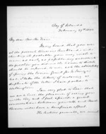 2 pages written 27 Feb 1873 by Edward Marsh Williams to Sir Donald McLean in Auckland Region, from Inward letters - Edward M Williams