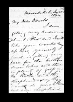 3 pages written 15 Jun 1864 by Archibald John McLean in Maraekakaho to Sir Donald McLean, from Inward family correspondence - Archibald John McLean (brother)