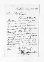 1 page written 29 Apr 1868 by John Gibson Kinross in Napier City to Sir Donald McLean, from Inward letters -  John G Kinross