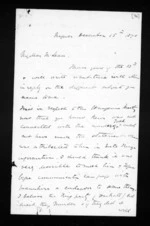 8 pages written 15 Dec 1870 by John Davies Ormond in Napier City to Sir Donald McLean, from Inward letters - J D Ormond