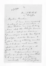 1 page written 17 Dec 1862 by Henry Robert Russell to Sir Donald McLean, from Inward letters - H R Russell