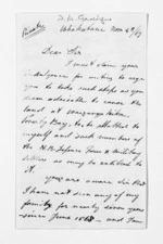 6 pages written 4 Nov 1869 by Frederick John William Gascoigne in Whakatane, from Inward letters - Surnames, Gascoyne/Gascoigne
