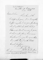 2 pages written by William Dawson Webster in Auckland Region to Sir Donald McLean, from Inward letters - Surnames, Web - Wee