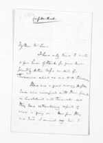 4 pages written by Sir Thomas Robert Gore Browne to Sir Donald McLean, from Inward letters - Sir Thomas Gore Browne (Governor)