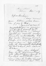 4 pages written 5 Dec 1869 by Sir Julius Vogel in Melbourne to Sir Donald McLean, from Inward letters - Julius Vogel