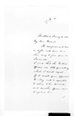 3 pages written 14 Jan 1861 by Sir Donald McLean in Auckland City, from Secretary, Native Department -  War in Taranaki and Waikato and King Movement