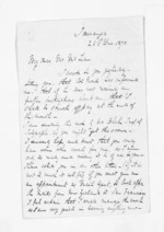 2 pages written 26 Dec 1870 by H F Way in Tauranga to Sir Donald McLean, from Inward letters and diary extracts - H F Way