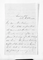 6 pages written 30 Oct 1858 by Andrew Sinclair in Coromandel to Sir Donald McLean, from Inward letters - Andrew Sinclair