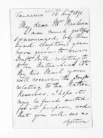 2 pages written 16 Aug 1871 by Sir William Martin to Sir Donald McLean, from Inward letters - Sir William Martin