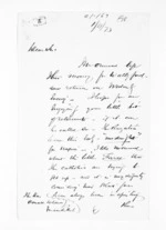 4 pages written 1 Nov 1872 by George Thomas Fannin to Sir Donald McLean, from Inward letters - G T Fannin