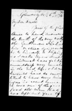 3 pages written 6 Oct 1874 by Archibald John McLean in Glenorchy to Sir Donald McLean, from Inward family correspondence - Archibald John McLean (brother)