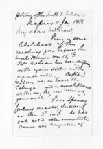 3 pages written 11 Jan 1868 by John Gibson Kinross in Napier City to Sir Donald McLean, from Inward letters -  John G Kinross