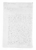 2 pages written 20 Dec 1873 by J M McKenzie in Auckland City to Sir Donald McLean in Tauranga, from Inward letters - Surnames, MacKa - Macke