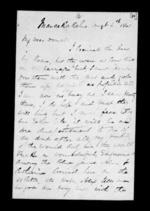 3 pages written 6 Aug 1861 by Archibald John McLean in Maraekakaho to Sir Donald McLean, from Inward family correspondence - Archibald John McLean (brother)