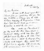 5 pages written 10 Sep 1870 by Sir John Hall in Wellington to Sir Donald McLean, from Inward letters -  Sir John Hall