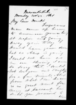 3 pages written   1861 by Archibald John McLean in Maraekakaho to Sir Donald McLean, from Inward family correspondence - Archibald John McLean (brother)