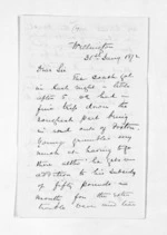 5 pages written 31 Jan 1872 by Thomas William Lewis and Thomas William Lewis in Wellington, from Inward letters -  T W Lewis