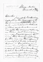 2 pages written 7 Mar 1862 by John Hildebrand to Sir Donald McLean in Wellington City, from Inward letters - Surnames, Hew - Hil