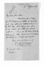 1 page written 20 Nov 1860 by Michael Fitzgerald to Sir Donald McLean, from Inward letters - Michael Fitzgerald